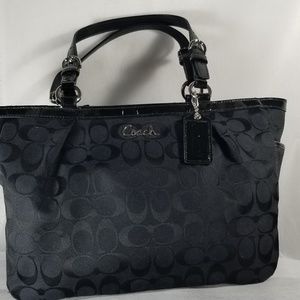 COACH Black Gallery East West Shoulder Bag